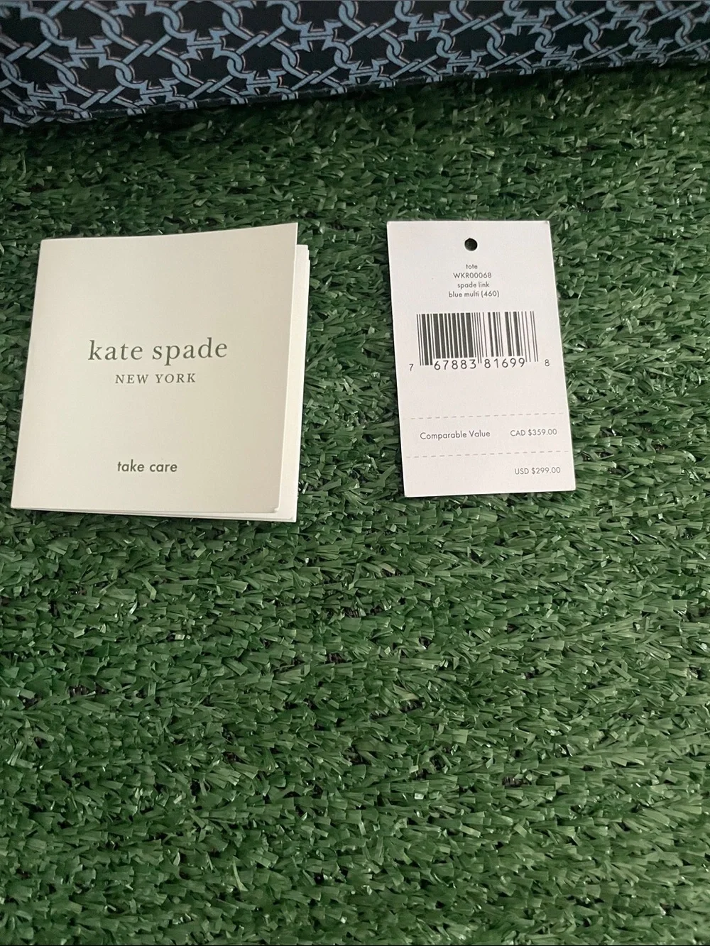 Kate Spade New York Link Signature Tote Bag Large Blue